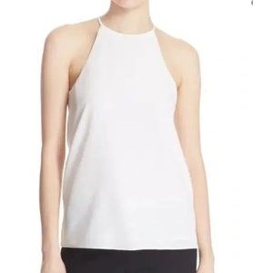 Tibi Halter Silk Lined Halter Cami Top Ivory Cream NWT 6